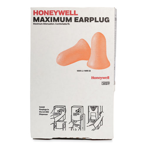 Image of Howard Leight® By Honeywell Maximum Single-Use Earplugs, Cordless, 33Nrr, Coral, 200 Pairs
