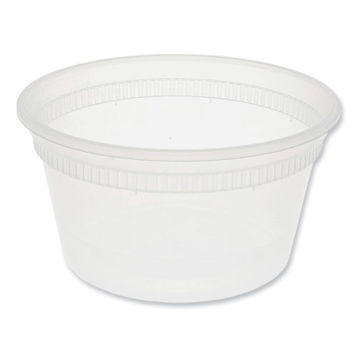 Pactiv Evergreen Newspring DELItainer Microwavable Container, 12 oz, 4.55 x 4.55 x 2.45, Clear, Plastic, 480/Carton