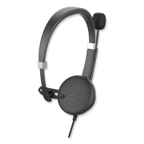 Image of Innovera® Ivr70001 Monaural Over The Head Headset, Black/Silver