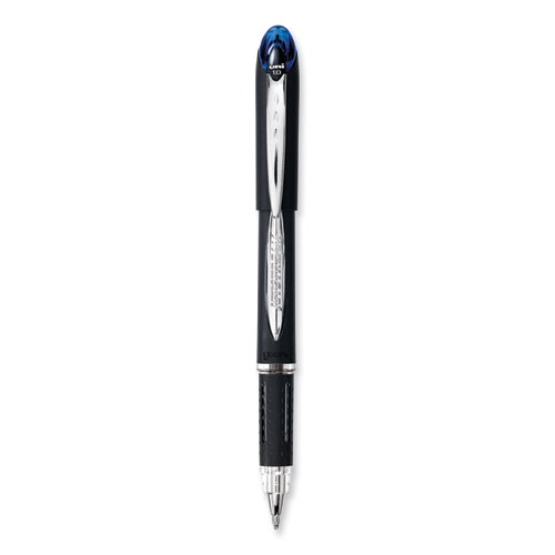 Uniball® Jetstream Stick Ballpoint Pen, Bold 1 Mm, Blue Ink, Black Barrel