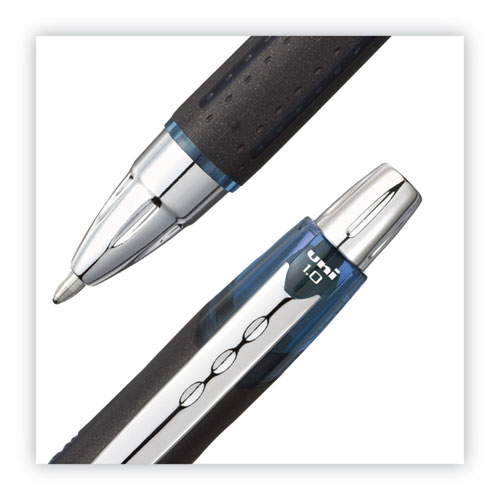 Image of Uniball® Jetstream Retractable Ballpoint Pen, 1 Mm, Blue-Black Ink, Black Barrel