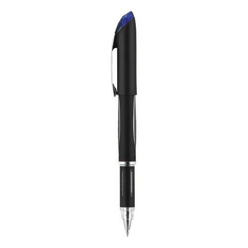 Jetstream Stick Hybrid Gel Pen, Bold 1 mm, Blue Ink, Black/Silver/Blue Barrel