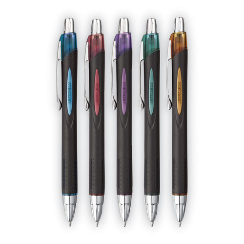 Jetstream Retractable Hybrid Gel Pen, 1 mm, Assorted Ink and Barrel Colors, 5/Pack