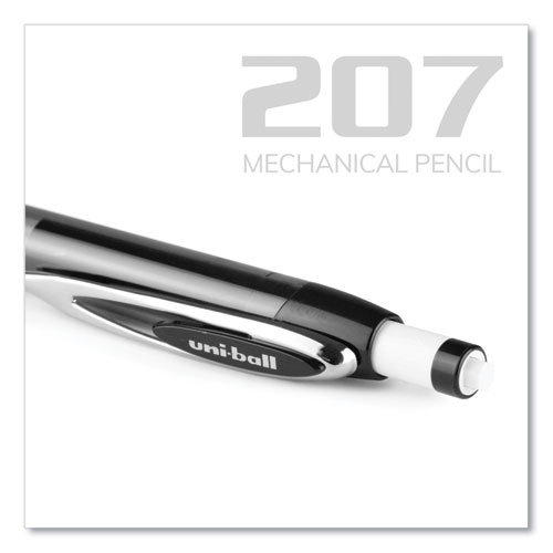 207 Mechanical Pencils with Tube of Lead/Erasers, 0.7 mm, HB (#2), Black Lead, Assorted Barrel Colors, 3 Pencils/Set