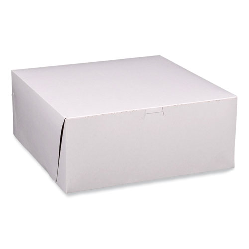 Image of Sct® Bakery Boxes, Standard, 14 X 14 X 6, White, Paper, 50/Carton