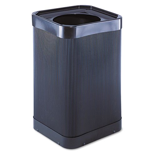 Image of Safco® At-Your-Disposal Top-Open Receptacle, 38 Gal, Polyethylene, Black