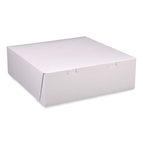 Bakery Boxes, Standard, 12 x 12 x 4, White, Paper, 100/Carton