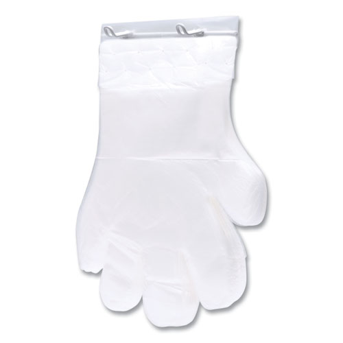 Reddi-to-Go Poly Gloves on Wicket, One Size, Clear, 8,000/Carton