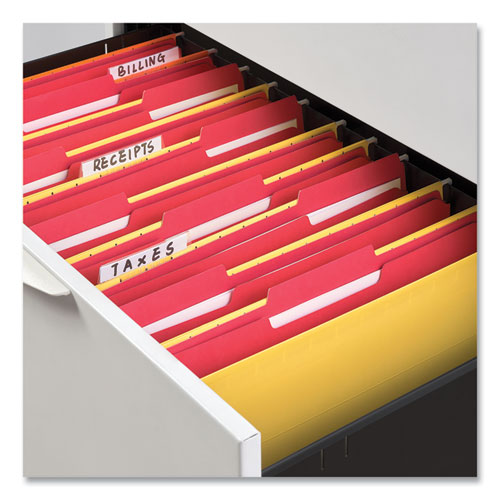 Image of Universal® Deluxe Reinforced Top Tab Fastener Folders, 0.75" Expansion, 2 Fasteners, Legal Size, Red Exterior, 50/Box
