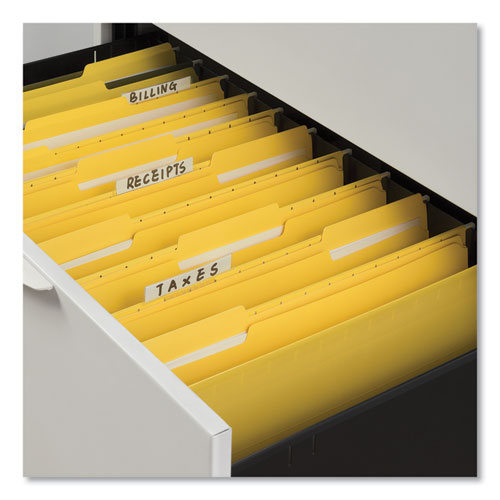 Deluxe Reinforced Top Tab Fastener Folders, 0.75" Expansion, 2 Fasteners, Legal Size, Yellow Exterior, 50/Box