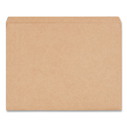 Reinforced Kraft Top Tab File Folders, Straight Tabs, Letter Size, 0.75" Expansion, Brown, 100/Box