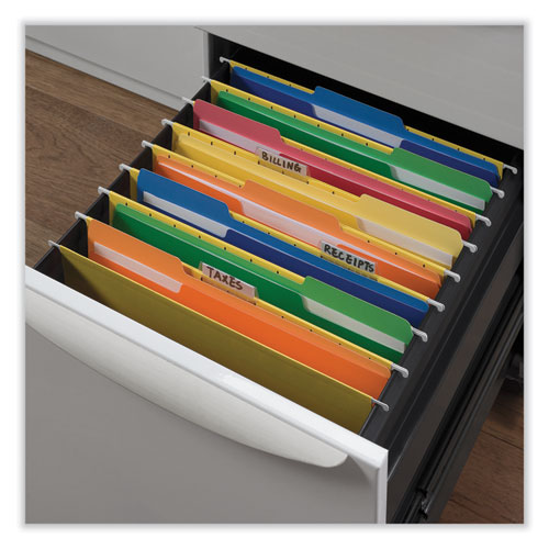 Image of Universal® Deluxe Heavyweight File Folders, 1/3-Cut Tabs: Assorted, Letter Size, 0.75" Expansion, Assorted Colors, 50/Box