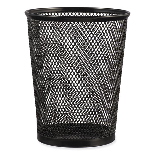 Image of Jumbo Steel Mesh Pencil Cup, 4.38" Diameter x 5.38"h, Black