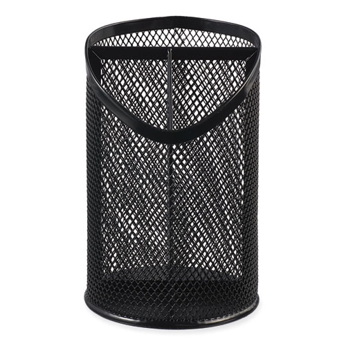 Mesh Angled Desk Organizer, Black - Zerbee