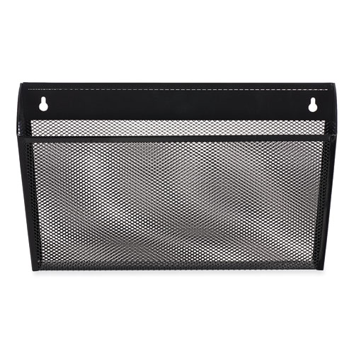 Image of Metal Mesh Wall File, Letter Size, 14.13" x 3.38" x 13", Black