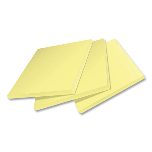 Image of Post-It® Notes Super Sticky 100% Recycled Paper Super Sticky Notes, 3" X 3", Canary Yellow, 70 Sheets/Pad, 24 Pads/Pack