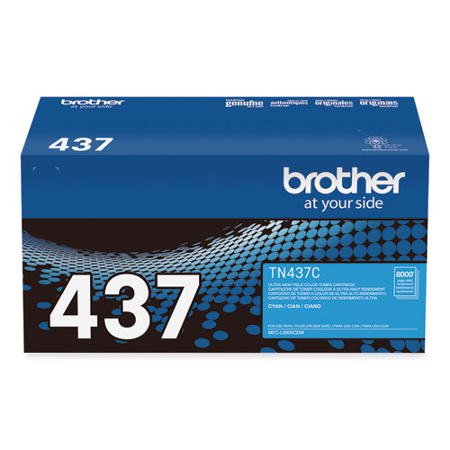 Brother Tn437C Ultra High-Yield Toner, 8,000 Page-Yield, Cyan