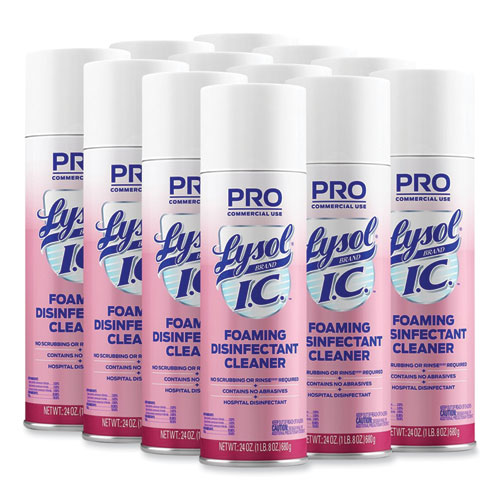 Image of Lysol® Brand I.C.™ Foaming Disinfectant Cleaner, 24 Oz Aerosol Spray, 12/Carton