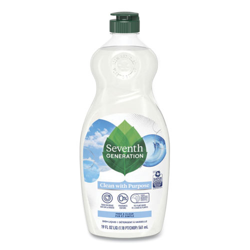 Seventh Generation® Natural Dishwashing Liquid, Free And Clear, 19 Oz Bottle, 6/Carton