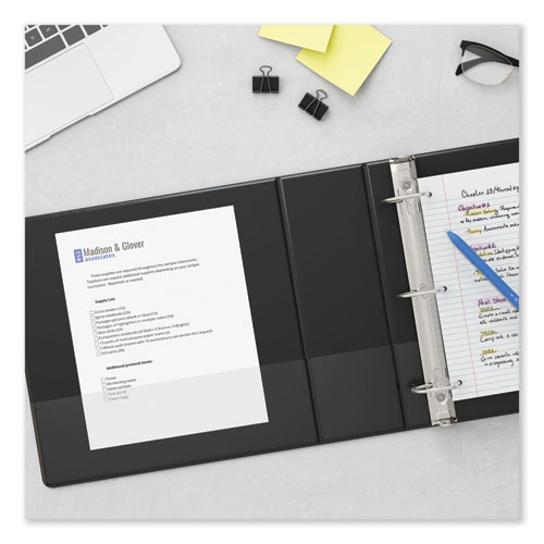 Image of Universal® Deluxe Non-View D-Ring Binder With Label Holder, 3 Rings, 3" Capacity, 11 X 8.5, Black