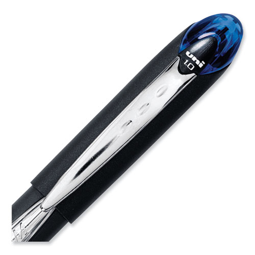 Image of Uniball® Jetstream Stick Ballpoint Pen, Bold 1 Mm, Blue Ink, Black Barrel