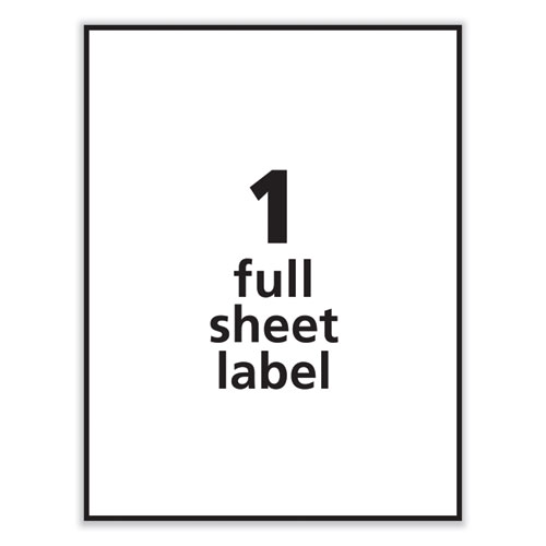Image of Avery® Removable Multi-Use Labels, Inkjet/Laser Printers, 8.5 X 11, White, 25/Pack