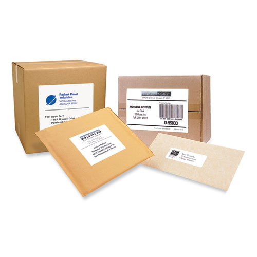 Image of Pres-A-Ply® Labels, Laser Printers, 2 X 4, White, 10/Sheet, 250 Sheets/Box