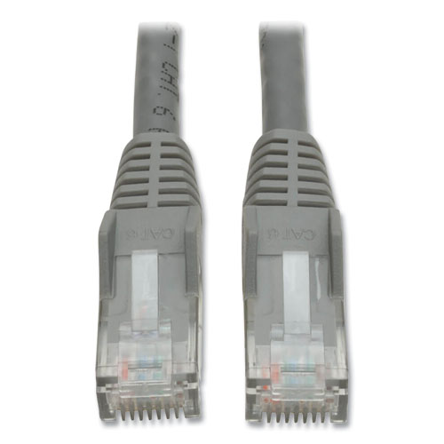 Tripp Lite Cat6 Gigabit Snagless Molded Patch Cable, 50 Ft, Gray