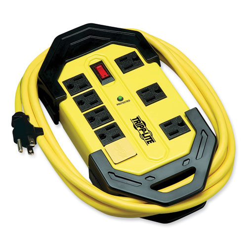 Protect It! Industrial Safety Surge Protector, 8 AC Outlets, 12 ft