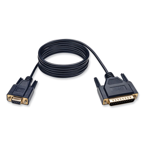 Null Modem Serial DB9 Serial Cable, DB9 to DB25 (F/M), 6 ft, Beige