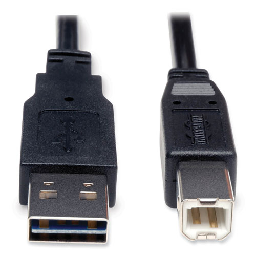 Tripp Lite Universal Reversible USB 2.0 Cable, Reversible A to 5-Pin Mini B (M/M), 6 ft, Black