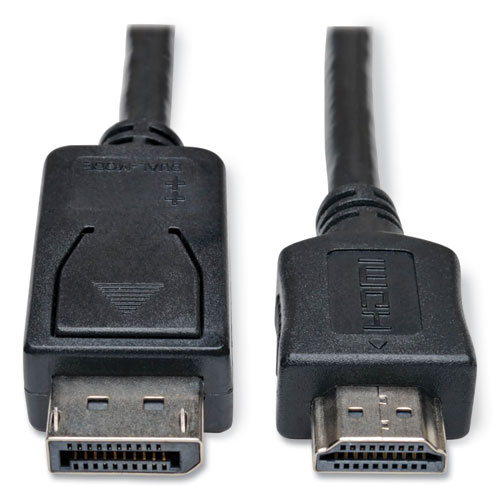 DisplayPort to HDMI Cable Adapter (M/M), 6 ft, Black