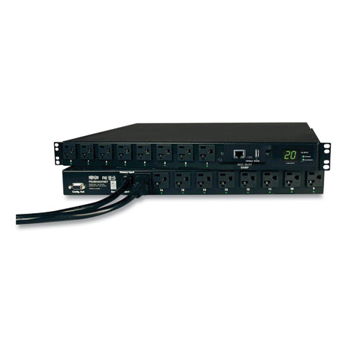 Single-Phase ATS/Switched PDU with LX Platform Interface, 16 Outlets, 12 ft Cord, Black