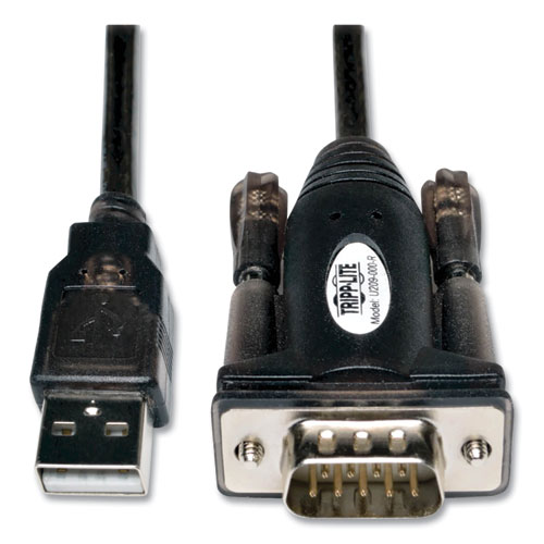 Tripp Lite USB-A to Serial Adapter Cable, 5 ft, Black