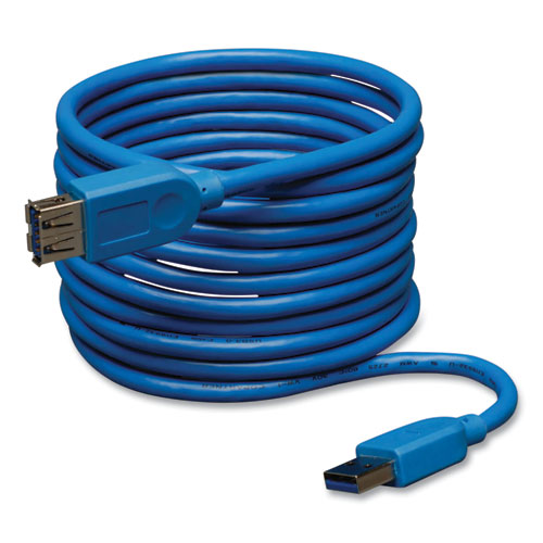 Image of Tripp Lite Usb 3.0 Superspeed Extension Cable, 10 Ft, Blue