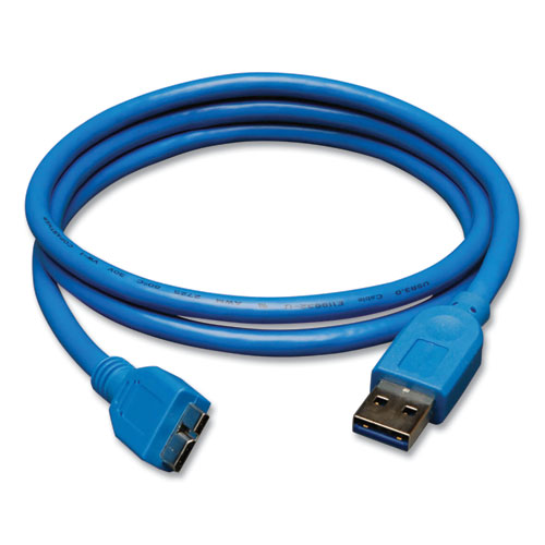 Image of Tripp Lite Usb 3.0 Superspeed Device Cable, 3 Ft, Blue