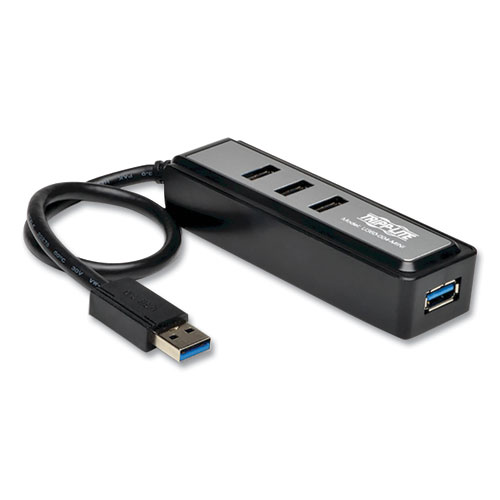 Tripp Lite Ultra-Slim Portable USB 3.0 SuperSpeed Hub, 4 Ports, Black