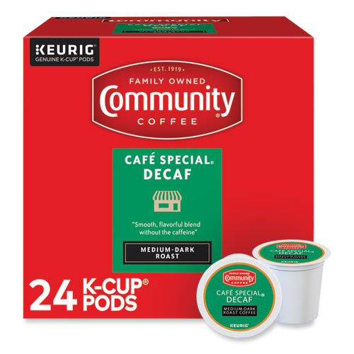 Community Coffee® Cafe Special Decaf K-Cup, 24/Box