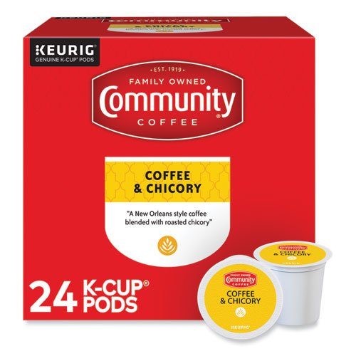 Community Coffee® Coffee And Chicory K-Cup, 24/Box