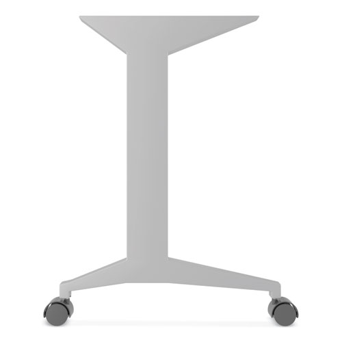 Image of Hirsh Industries® Modern Teacher Series Left Pedestal Desk, 60" X 24" X 28.75", White/Silver