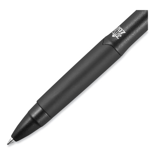 207 Plus+ Gel Pen, Retractable, Medium 0.7 mm, Black Ink, Black Barrel, Dozen