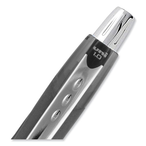 Jetstream Retractable Hybrid Gel Pen, Bold 1 mm, Black Ink, Black/Silver Barrel