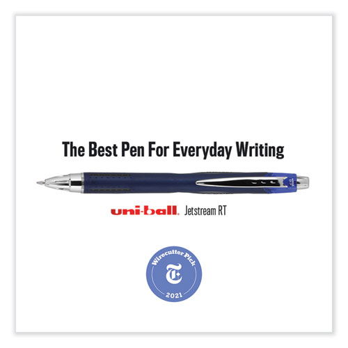 Image of Uniball® Jetstream Retractable Ballpoint Pen, Bold 1 Mm, Black Ink, Black Barrel