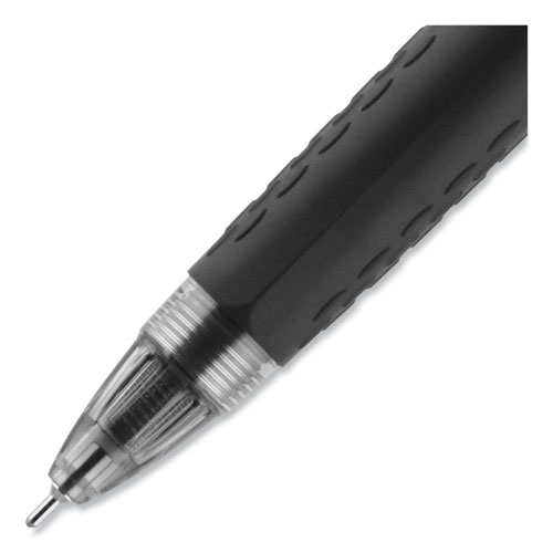 Image of Uniball® Signo 207 Needle Point Gel Pen, Retractable, Medium 0.7 Mm, Blue Ink, Black Barrel, Dozen