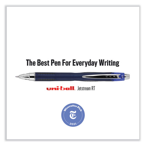 Image of Uniball® Jetstream Retractable Ballpoint Pen, Fine 0.7 Mm, Blue Ink, Blue Barrel