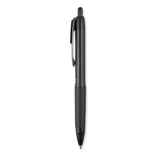 Image of Uniball® 207 Plus+ Gel Pen, Retractable, Medium 0.7 Mm, Black Ink, Black Barrel, Dozen