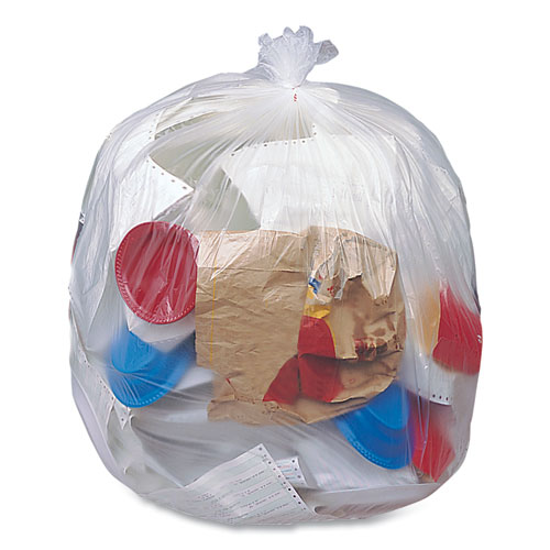 Image of Pitt Plastics Eco Strong Plus Can Liners, 40 Gal, 1.35 Mil, 40 X 46, Natural, 100/Carton