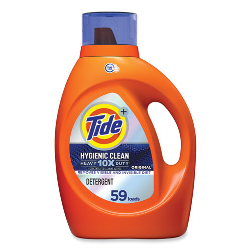 Tide® Hygienic Clean Heavy 10x Duty Liquid Laundry Detergent, Original Scent, 146 oz Pour Bottle, 4/Carton