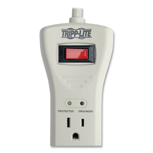 Image of Tripp Lite Protect It! Surge Protector, 7 Ac Outlets, 7 Ft Cord, 2,160 J, Light Gray