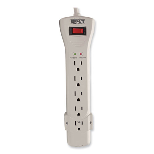 Image of Tripp Lite Protect It! Surge Protector, 7 Ac Outlets, 15 Ft Cord, 2,520 J, Light Gray